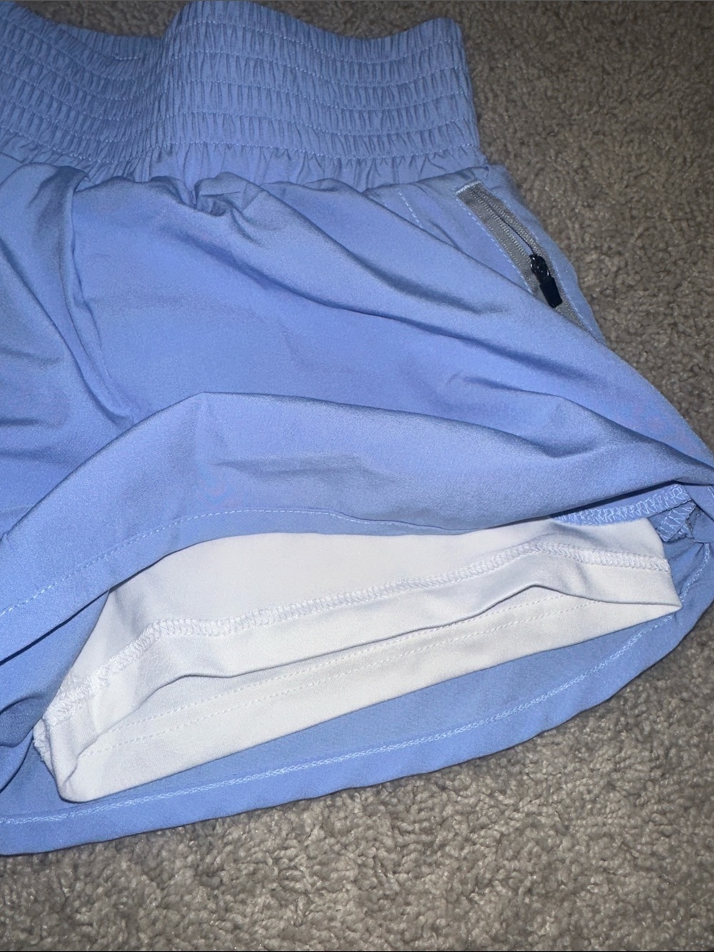 Nike Peach, White & Periwinkle Blue Running Shorts Trio- Small 4-6 - Picture 7 of 7